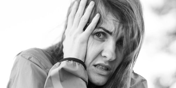 portrait of a depressed woman